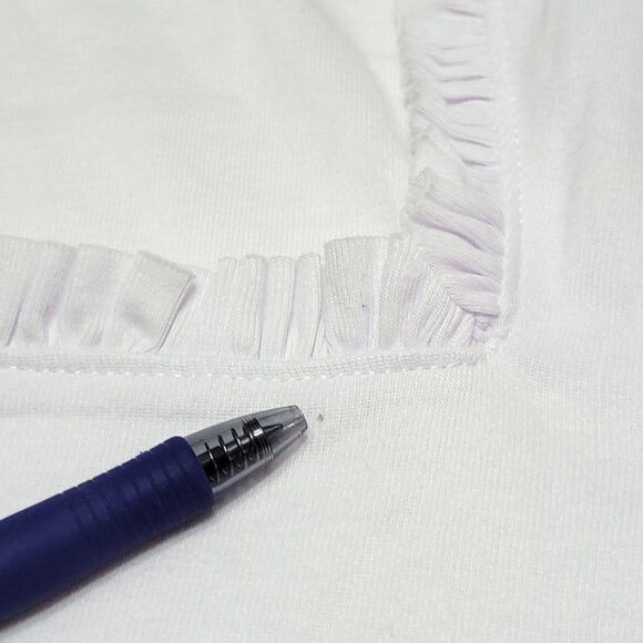 Cinq a Sept Womens Square Neck Short Sleeve Top Size M White Ruffle Regencycore - Picture 11 of 11